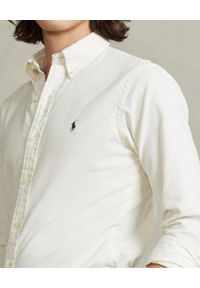 Ralph Lauren - RALPH LAUREN - Sztruksowa koszula z logo Classic Fit. Typ kołnierza: polo, kołnierzyk klasyczny. Kolor: żółty. Materiał: sztruks. Długość rękawa: długi rękaw. Długość: długie. Styl: klasyczny #5