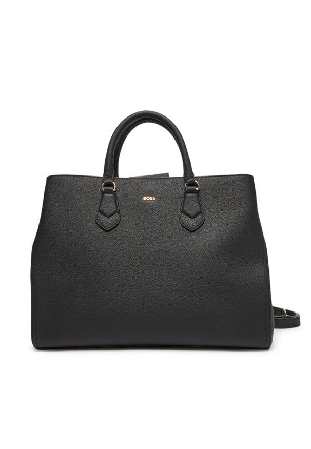 BOSS Torebka 50547745 Czarny. Kolor: czarny. Materiał: skórzane