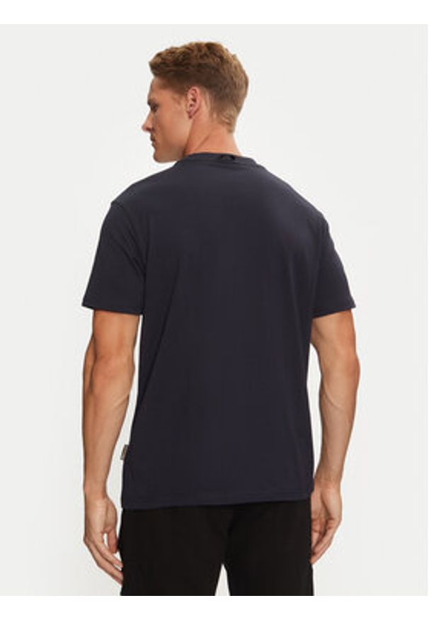 Napapijri T-Shirt S-Portalet Ss NP0A4I3E Granatowy Relaxed Fit. Kolor: niebieski. Materiał: bawełna