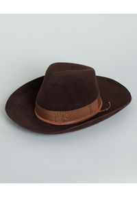 RUSLAN BAGINSKIY - Brązowy kapelusz. Kolor: brązowy. Materiał: materiał. Wzór: aplikacja. Styl: elegancki #5