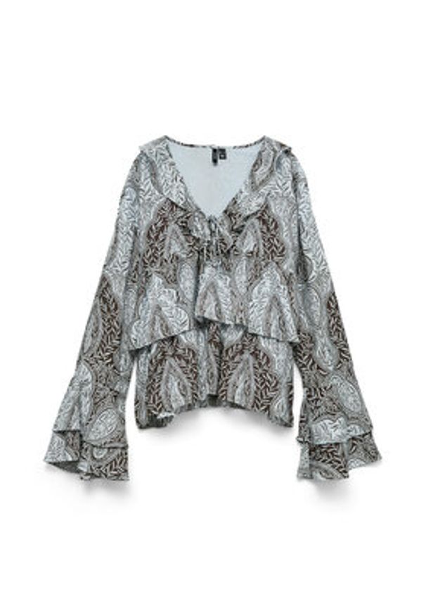 Vero Moda Bluzka Tara 10346962 Błękitny Regular Fit. Kolor: niebieski. Materiał: wiskoza