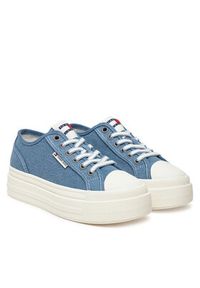 Tommy Jeans Sneakersy Tjw Foxing Flatform Lc EN0EN02736 Niebieski. Kolor: niebieski. Materiał: materiał #6