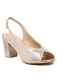 Clara Barson Sandały ACANNA KL-230801-02 Złoty. Kolor: złoty. Materiał: materiał #5