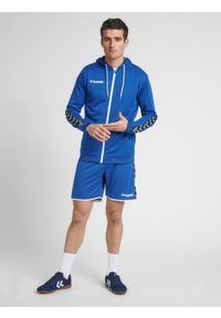 Bluza fitness męska Hummel zip hml AUTHENTIC Poly. Kolor: niebieski. Sport: fitness