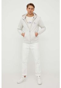 Pepe Jeans bluza Moraes męska kolor szary z kapturem melanżowa. Typ kołnierza: kaptur. Kolor: szary. Materiał: dzianina. Wzór: melanż #3