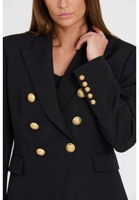 Balmain - BALMAIN Czarna damska marynarka 6 Btn Gdp Jacket, Rozmiar 44. Kolor: czarny #3