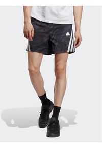 Adidas - adidas Szorty sportowe Future Icons Allover Print Shorts IC8252 Czarny Regular Fit. Kolor: czarny. Materiał: syntetyk. Wzór: nadruk. Styl: sportowy #1