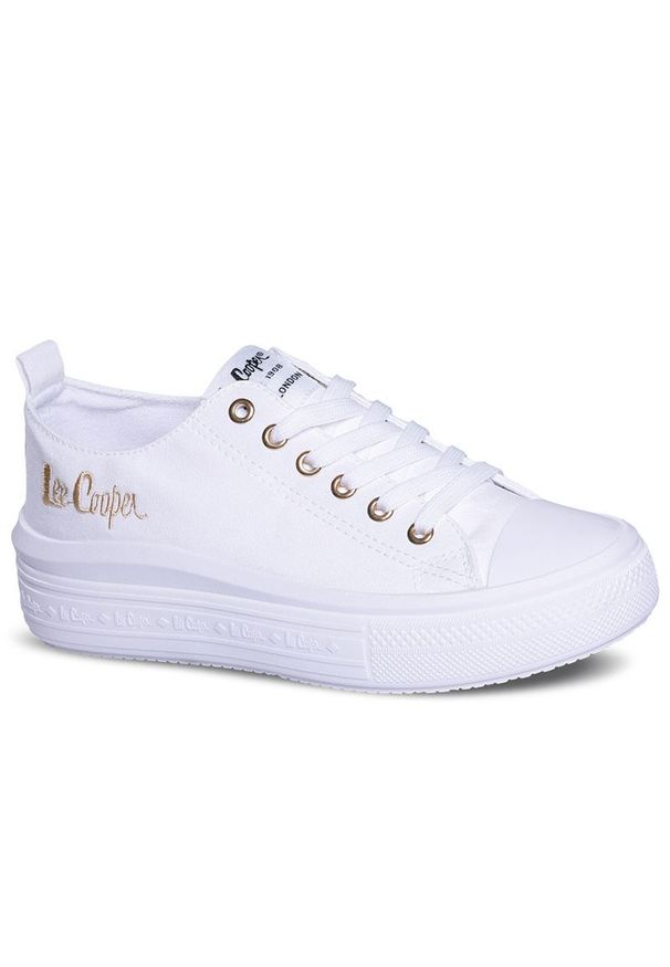 Buty Lee Cooper LCW-24-44-2462LA - białe. Okazja: na co dzień. Kolor: biały. Materiał: guma. Szerokość cholewki: normalna