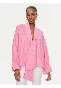 Pinko Bluzka Dedita Camicia 103460 A19U Różowy Oversize. Kolor: różowy. Materiał: bawełna #1