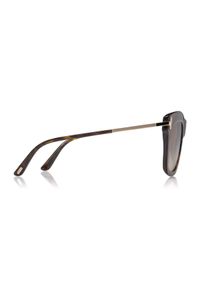 Tom Ford - TOM FORD - Okulary przeciwsłoneczne Dasha. Kolor: brązowy. Wzór: geometria #7