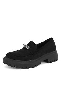 DeeZee Loafersy BBT-22663-1 Czarny. Kolor: czarny. Materiał: materiał