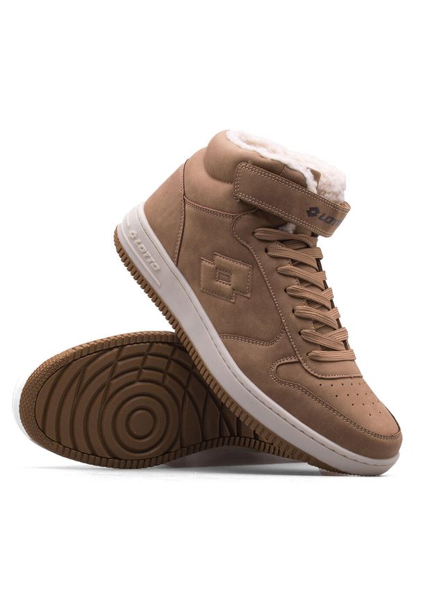 Buty zimowe męskie LOTTO PALIOT FUR. Kolor: beżowy. Materiał: materiał, syntetyk. Sezon: zima