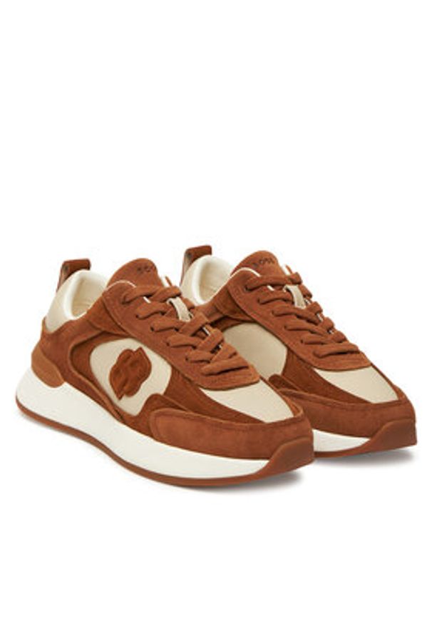 BOSS Sneakersy B Icon 50548288 Brązowy. Kolor: brązowy. Materiał: zamsz, skóra