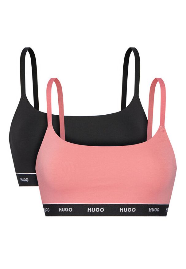 Hugo - HUGO Komplet biustonoszy topów Twin 50545691 Kolorowy. Materiał: bawełna. Wzór: kolorowy