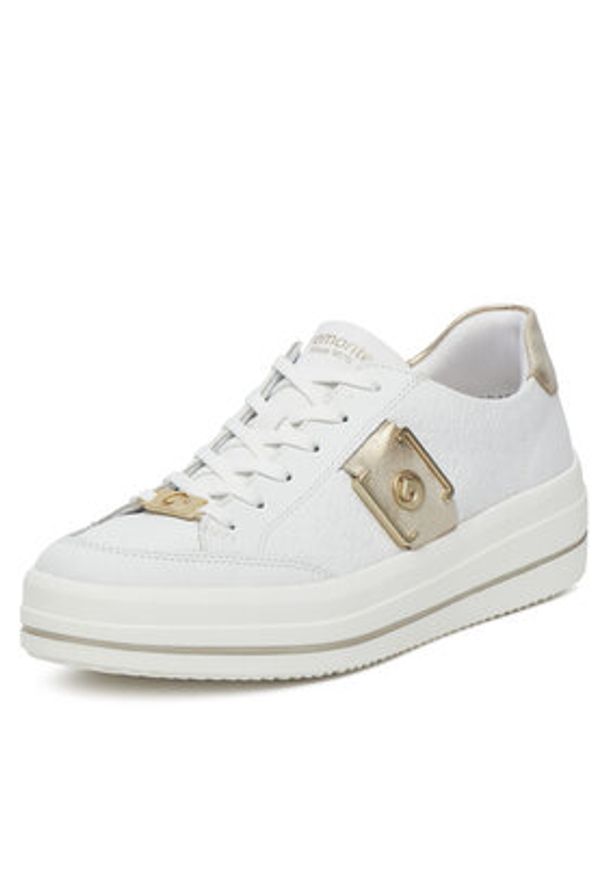 Remonte Sneakersy D1C07-80 Biały. Kolor: biały. Materiał: syntetyk, materiał