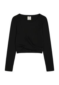 Champion - Crop Top Damski Z Okrągłym Dekoltem 117435 MS524. Kolor: czarny
