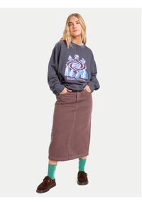 Quiksilver Bluza EQWFT03188 Szary Oversize. Kolor: szary. Materiał: bawełna #6