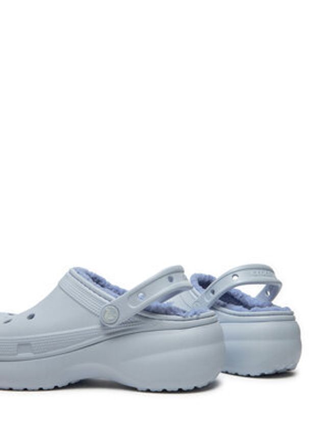 Crocs Klapki Classic Platform Lined Clog W 207938 Błękitny. Kolor: niebieski. Obcas: na platformie