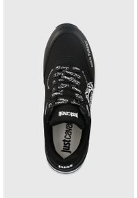 Just Cavalli sneakersy kolor czarny 75QA3SD5 ZSA02899. Nosek buta: okrągły. Zapięcie: sznurówki. Kolor: czarny. Materiał: guma #4
