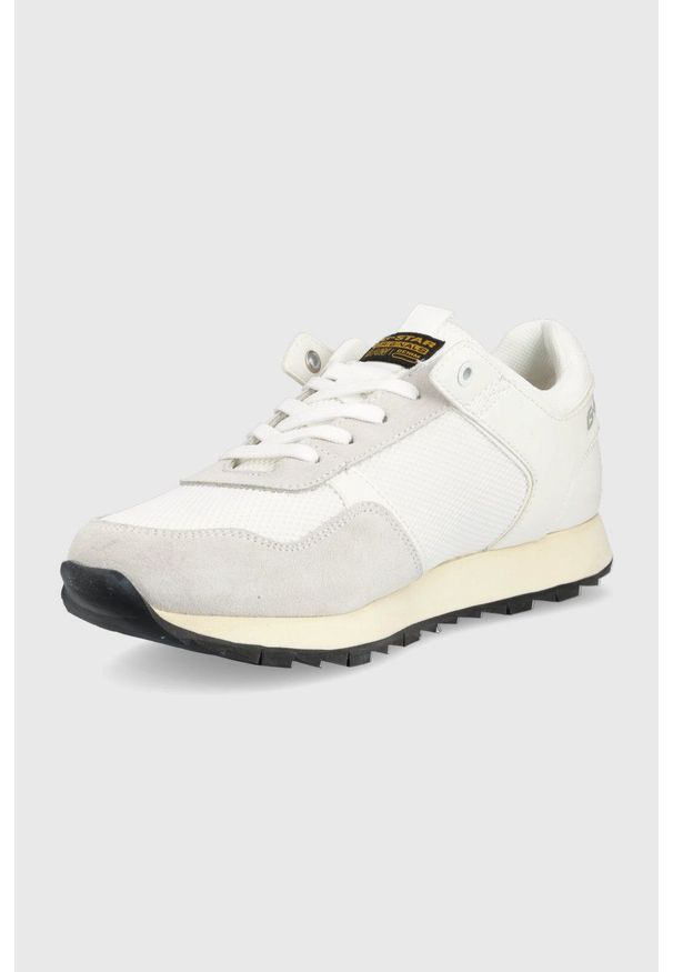G-Star RAW - G-Star Raw sneakersy calow iii kolor biały. Nosek buta: okrągły. Zapięcie: sznurówki. Kolor: biały. Materiał: guma