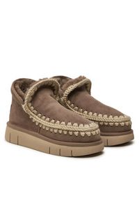 Mou Śniegowce Eskimo Bounce Sneaker FW531009A Brązowy. Kolor: brązowy. Materiał: skóra