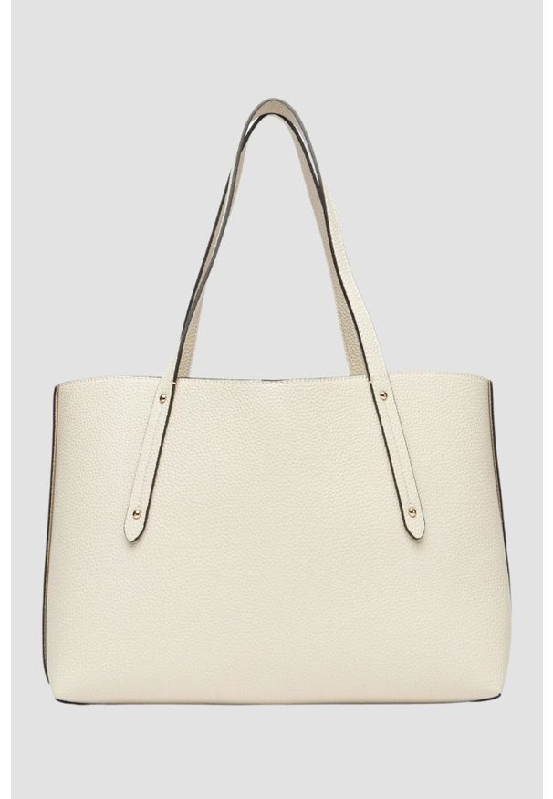 Guess - GUESS Beżowa shopperka damska 3 w 1 Brenton. Kolor: beżowy. Styl: elegancki, casual