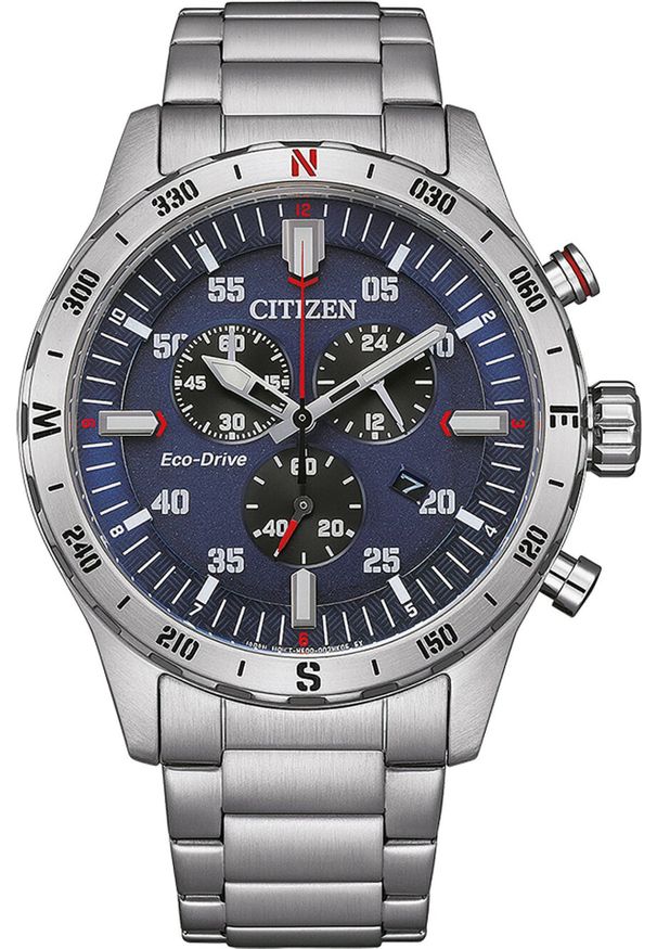 CITIZEN - Zegarek Citizen Zegarek Męski Citizen Eco-Drive Sporting Chronograph AT2520-89L + BOX