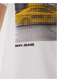 DKNY T-Shirt DJ6T1748 Biały Regular Fit. Kolor: biały. Materiał: bawełna #3