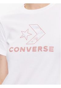 Converse T-Shirt Floral Star Chevron 10024538-A01 Biały Slim Fit. Kolor: biały. Materiał: bawełna #5