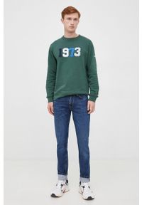 Pepe Jeans bluza bawełniana męska kolor zielony z aplikacją. Kolor: zielony. Materiał: bawełna. Wzór: aplikacja #3