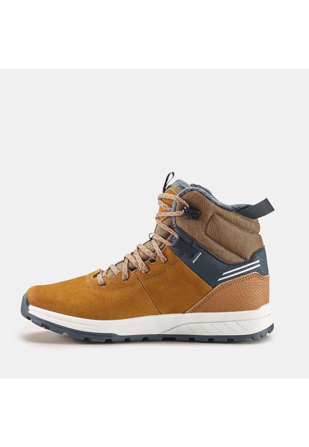 quechua - Buty turystyczne dla dzieci Quechua SH500 Warm wodoodporne. Zapięcie: sznurówki. Kolor: brązowy, wielokolorowy, szary. Szerokość cholewki: normalna. Sezon: zima. Sport: turystyka piesza
