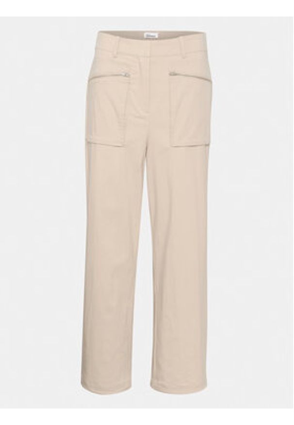 Karen by Simonsen Spodnie materiałowe Maddie 10104748 Beżowy Relaxed Fit. Kolor: beżowy. Materiał: bawełna