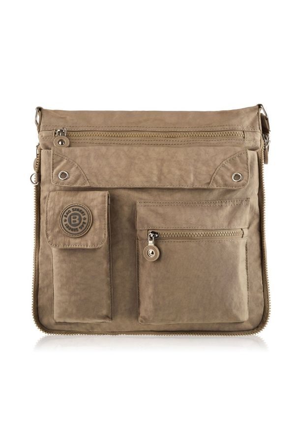 BAG STREET - Raportówka beżowa BAGSTREET SP-05-LB. Kolor: beżowy. Styl: street. Rodzaj torebki: na ramię