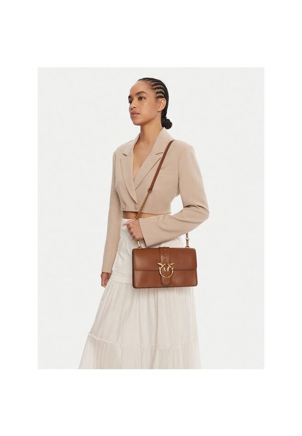 Pinko - Torebka PINKO. Kolor: brązowy