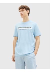 Tom Tailor Denim T-Shirt 1037653 Błękitny Basic Fit. Kolor: niebieski. Materiał: bawełna #3