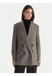 Pinko - PINKO Marynarka Amora Giacca 106099 A2ZU Szary Regular Fit. Kolor: szary. Materiał: syntetyk