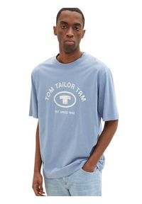 Tom Tailor T-Shirt 1035618 Błękitny Regular Fit. Kolor: niebieski. Materiał: bawełna