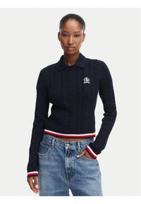 Tommy Jeans Sweter DW0DW22933 Granatowy Regular Fit. Kolor: niebieski. Materiał: bawełna #1