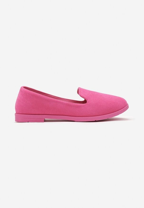 Renee - Fuksjowe Balerinki Typu Loafersy Daphikaia. Okazja: na spacer. Kolor: różowy. Sezon: lato. Styl: elegancki