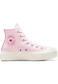 Buty sportowe Converse Chuck Taylor As Lift. Kolor: różowy. Materiał: materiał. Styl: sportowy #1