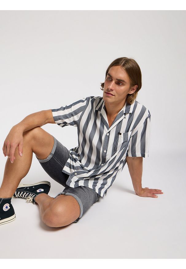 Lee - LEE MĘSKA KOSZULA LEE RESORT SHIRT RIVET NAVY 112364214