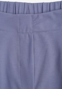 Born2be - Niebieskie Spodnie z Eleganckimi Zakładkami i Nogawkami o Długości 3/4 Dorasea. Okazja: do pracy, na co dzień. Kolekcja: plus size. Kolor: niebieski. Styl: elegancki #5