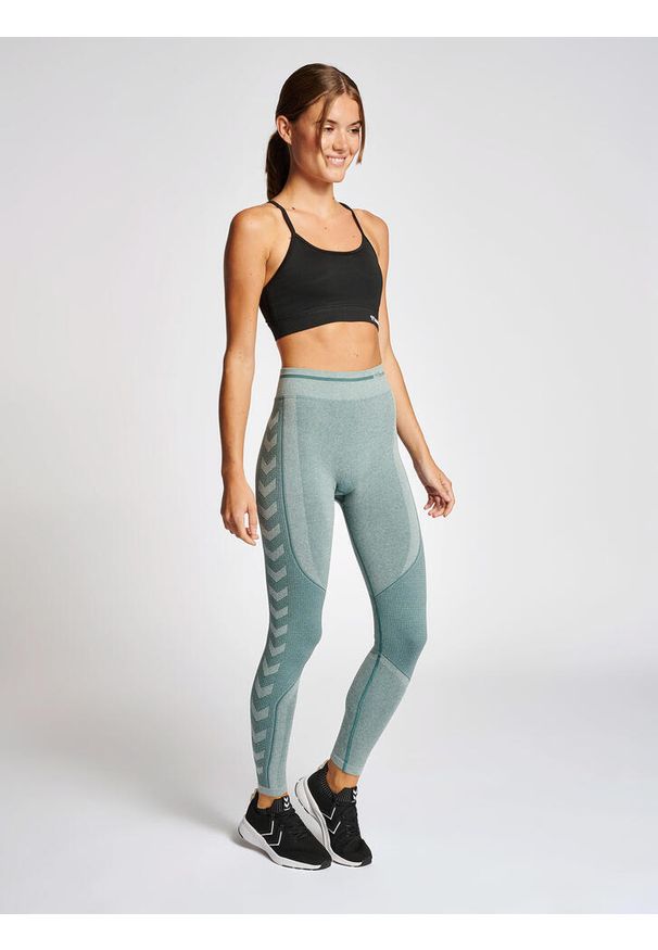 Legginsy damskie Hummel MT Lulu. Kolor: wielokolorowy, niebieski, zielony. Materiał: dzianina
