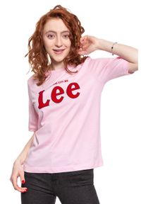 Lee - LEE T SHIRT DAMSKI TEE FROST PINK L43RAIMC 112109735 #4