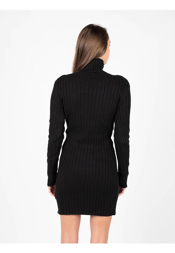 Silvian Heach Sukienka | PGA22003VE | Kobieta | Czarny. Typ kołnierza: golf. Kolor: czarny. Materiał: bawełna, akryl. Długość rękawa: długi rękaw. Wzór: ze splotem. Typ sukienki: dopasowane. Długość: mini