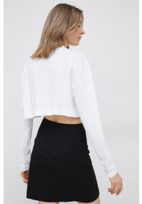 Calvin Klein Jeans longsleeve bawełniany kolor biały. Kolor: biały. Materiał: bawełna. Długość rękawa: długi rękaw. Wzór: nadruk #2
