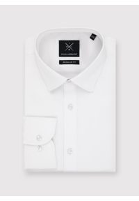 Pako Lorente - PAKO LORENTE - Biała koszula męska z długim rękawem. Kolor: biały. Materiał: elastan, bawełna. Długość rękawa: długi rękaw. Długość: długie #6