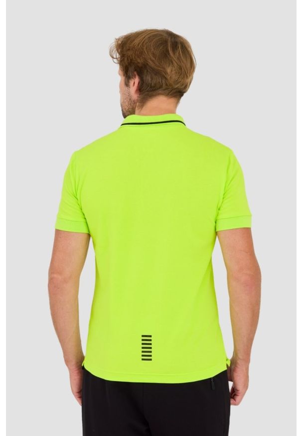 EA7 Emporio Armani - EA7 Zielona koszulka polo. Typ kołnierza: polo. Kolor: zielony