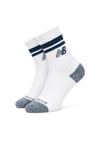 New Balance Zestaw 3 par wysokich skarpet unisex Active Lifestyle Striped Crew LAS35210AS1 Biały. Kolor: biały. Materiał: poliester, materiał #4