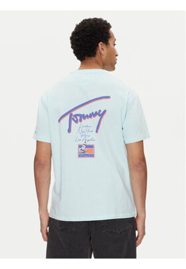 Tommy Jeans T-Shirt Faded Graphic DM0DM20768 Zielony Relaxed Fit. Kolor: zielony. Materiał: bawełna